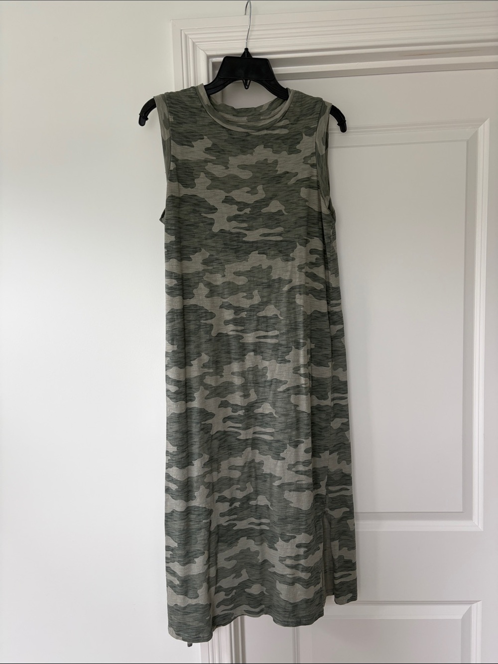 Target Sleeveless Camo Midi Dress in Olive and Light Olive